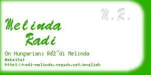 melinda radi business card